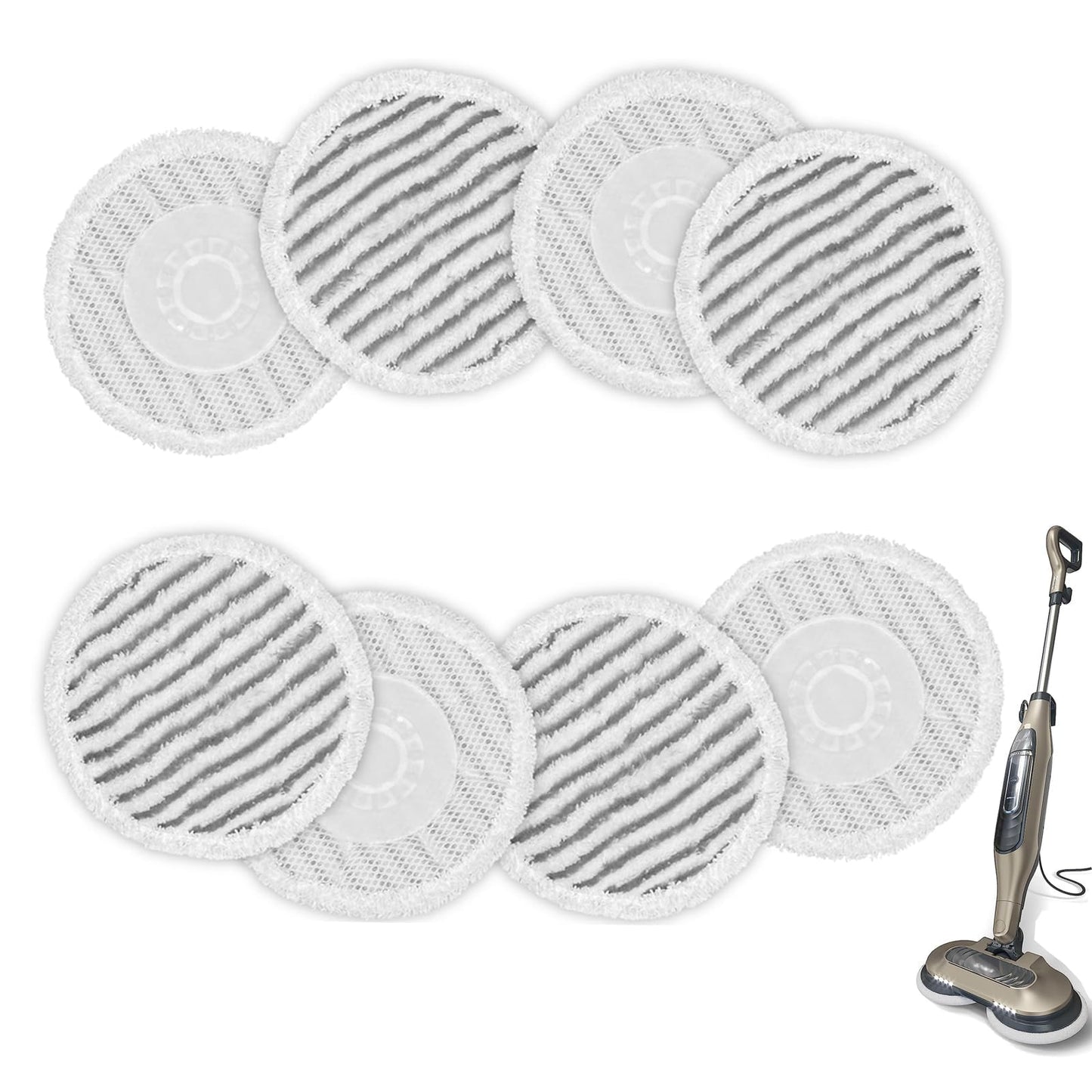 Replacement Steam Mop Pads -Replacement for Shark S8201 S8001 S7001 S7201 S7000AMZ S7000 S7005 S7020 S7001C Steam Mop, Steam & Scrub All-in-One Scrubbing and Sanitizing, Dirt Grip Scrub Washable Pad-